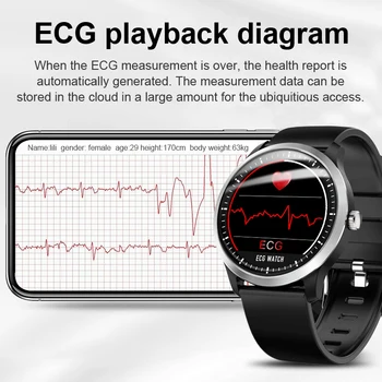 LIGE EKG, PPG chytré hodinky muži monitor srdečního tepu, krevní tlak smartwatch ekg zobrazení Spát Fitness Tracker, náramek Android IOS