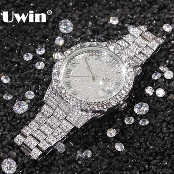 UWIN Muži Ženy Hodinky z Nerezové Oceli Kapela Módní Luxusní Kamínky Elegantní Ležérní Quartz Náramkové hodinky Hodinky Podnikání